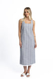 Blaire Stripe Dress - Blue/White