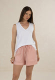 Tide Short - Peony & White