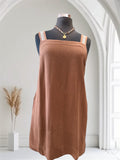 Gaga Shift Dress - Chocolate & White