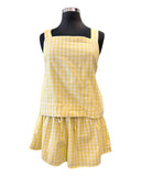 Shine Gingham Top - Yellow