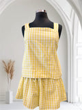 Shine Gingham Top - Yellow