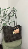 MD Harbour Plain Weave Basket Lrg - Chocolate & Khaki