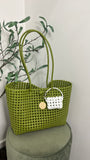 MD Harbour Plain Weave Basket Lrg - Chocolate & Khaki