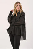 Val Oversized Shirt - Black, White & Chocolate