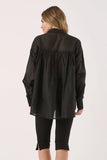 Val Oversized Shirt - Black, White & Chocolate