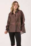 Val Oversized Shirt - Black, White & Chocolate