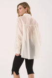 Val Oversized Shirt - Black, White & Chocolate