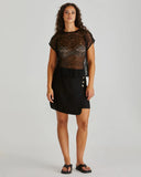 Liam Lace Tank - Black