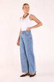 Lola Barrel Jean - Panel Deep Blue