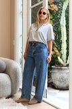 Lola Barrel Jean - Panel Deep Blue