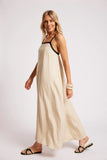 Maris Splice Tank Maxi - Tusk & Black