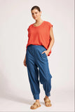 Melenia Denim Crop Pant - Indigo