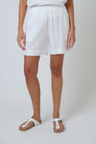 Drew Cotton Shorts - White