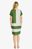 Carrie Colour Blok Dress - Agave & Desert
