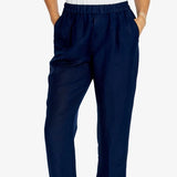 Karli Relaxed Tapered Pant - Black & Navy
