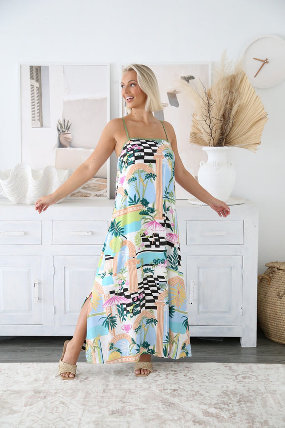 Pillarade Strap Maxi Dress