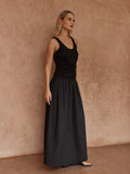 Harris Ruched Dress - Black
