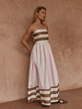 Nea Spliced Strapless Dress - Neapolitan