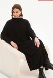 Contrast Stitch Detail Knit - Black & Cream