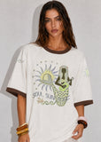 Soul Sun Surf Tee - White & Charcoal