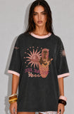 Soul Sun Surf Tee - White & Charcoal
