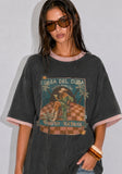 Casa Del Cuba Tee - White & Charcoal