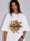Wild at Last Call Tee - White & Charcoal