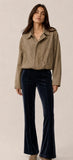 Faux Suede Bomber - Tan