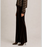 Velvet Slim Pant - Silver Blue & Chocolate