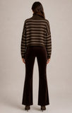 Velvet Slim Pant - Silver Blue & Chocolate