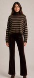 Velvet Slim Pant - Silver Blue & Chocolate
