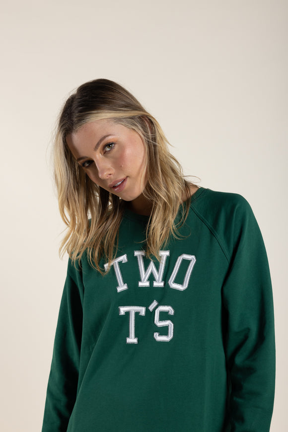 College Logo Sweat in Forest