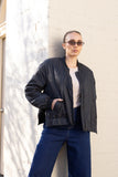 Bomber Jacket - Black & Pebble