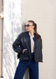 Bomber Jacket - Black & Pebble