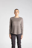 Merino Scoop Rib Hem - Black & Buff