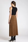 Faux Suede Skirt - Toffee