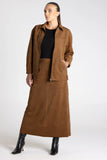 Faux Suede Skirt - Toffee
