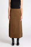 Faux Suede Skirt - Toffee