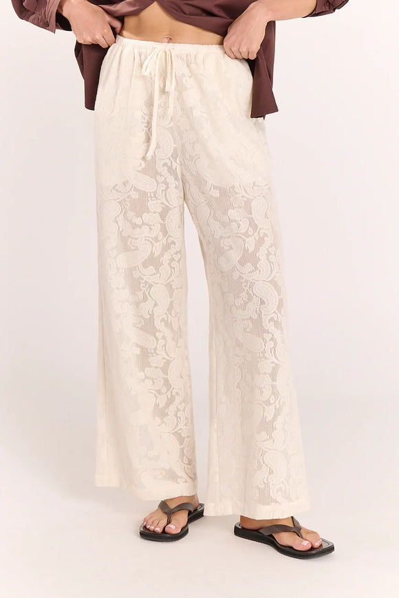 Valerie Lace Pant - Cream