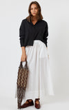 Xenia Cropped Shirt - Black & White