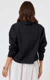 Xenia Cropped Shirt - Black & White