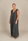 Amelie Tank Maxi - Canvas & Graphite