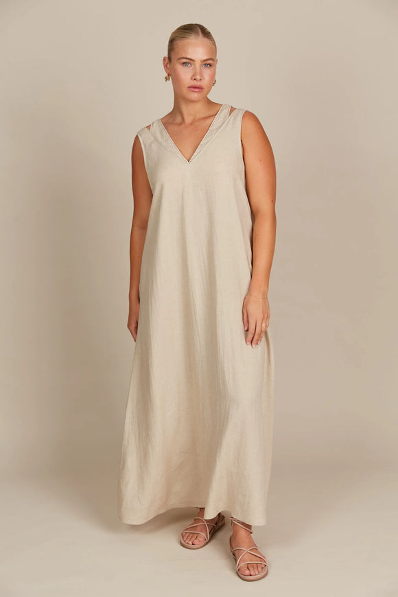 Amelie Tank Maxi - Canvas & Graphite