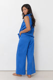 Avalon Wide Leg Pant - Blue