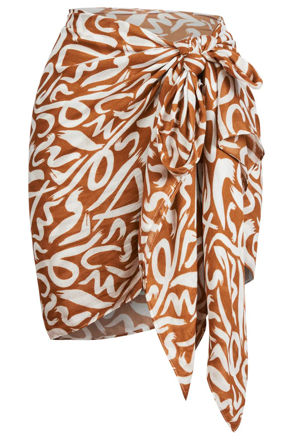 Bahama Sarong - Tan & Azul