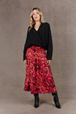 Bantu Maxi Skirt - Magenta & Fern