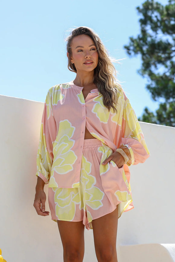 Bloom Top - Peach Floral