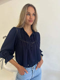 Bowie Blouse - Navy & Black