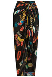 Cabana Sarong - Coral & Black