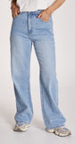 Cassie Wide Leg Jean - Mid Blue